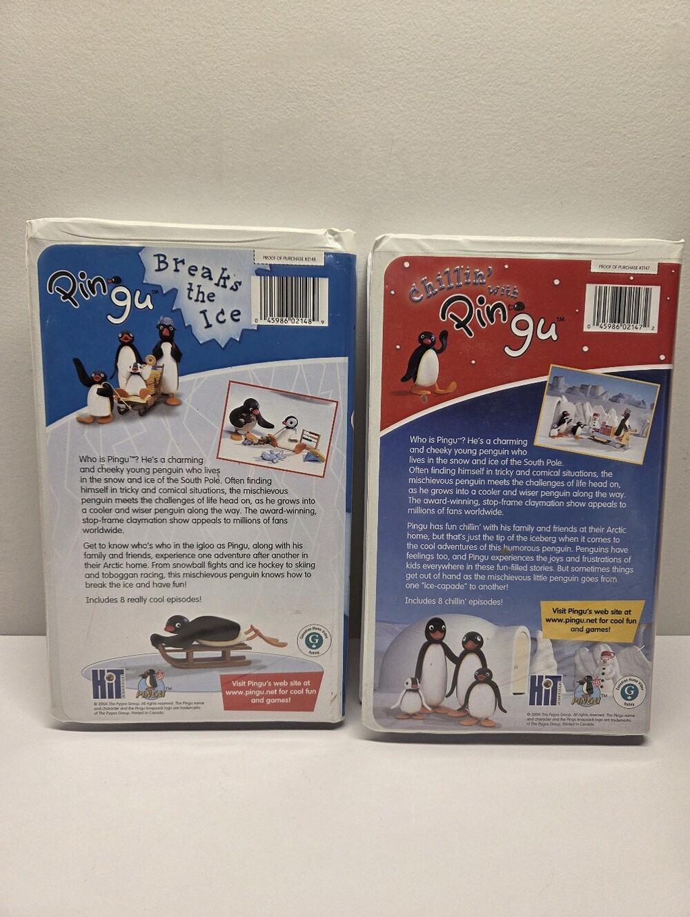 Pingu VHS Lot: Breaks The Ice & Chillin' With Pingu -2004 - Clamshell Case - Picture 2 of 12